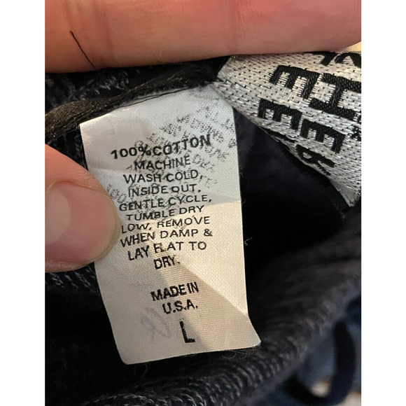 Women's Large Eileen Fisher 100% Cotton Blue Knit Drawstring Sweatpants Lounge - Picture 5 of 5